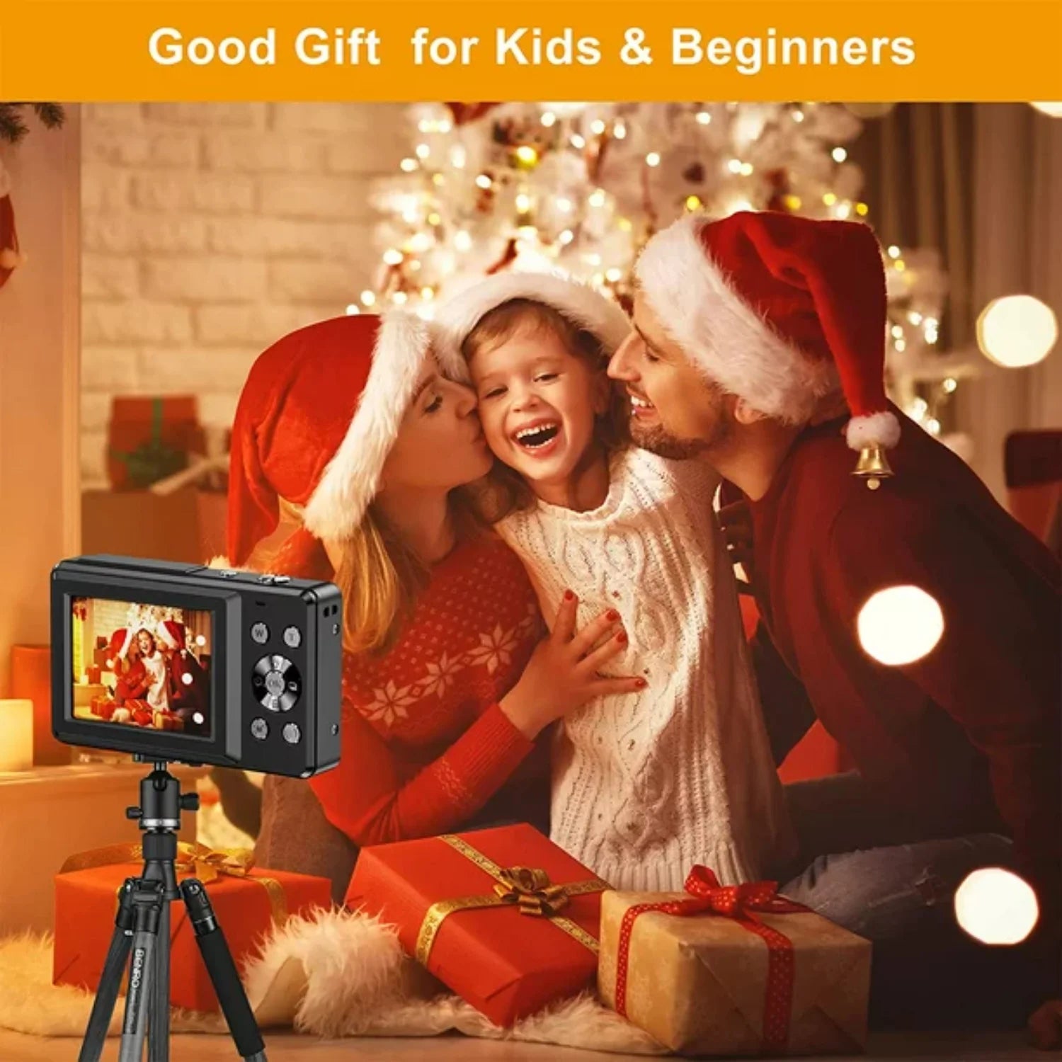 1080P Digital Camera 16X Digital Zoom Compact Point and Shoot Camera Portable Small Camera Starter Camera for Teens Students Boys Girls Seniors(Green)